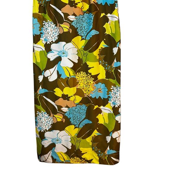 Vintage Mod Full Length Maxi Dress Sleeveless Handmade Back Slit Back Zip Fitted - Picture 3 of 12